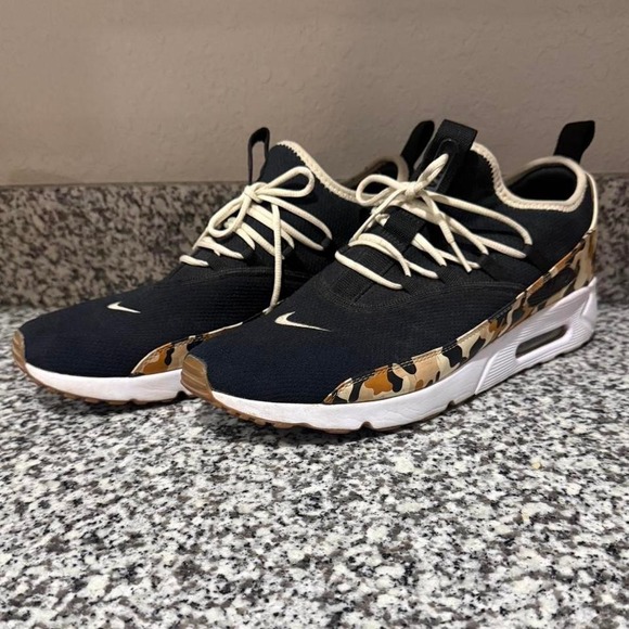 Nike Other - Nike Air Max 90 EZ Camo Black Beige Brown AO1745-005 Men's Size 12.5 Slip On